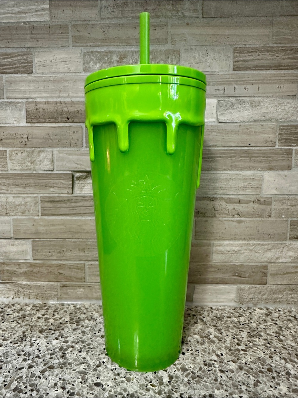 Starbucks 2023 Halloween Slime Drip Tumbler 24oz Glow in The Dark